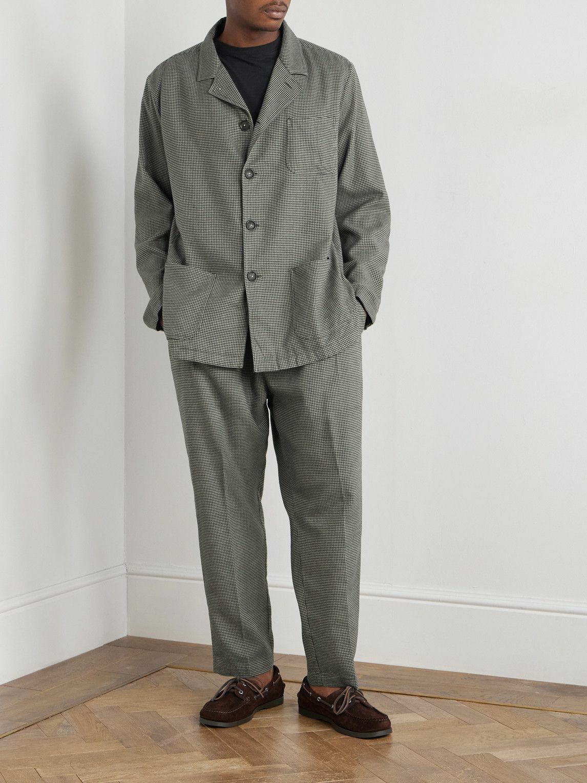Massimo Alba - Florida Puppytooth Cotton Overshirt - Gray