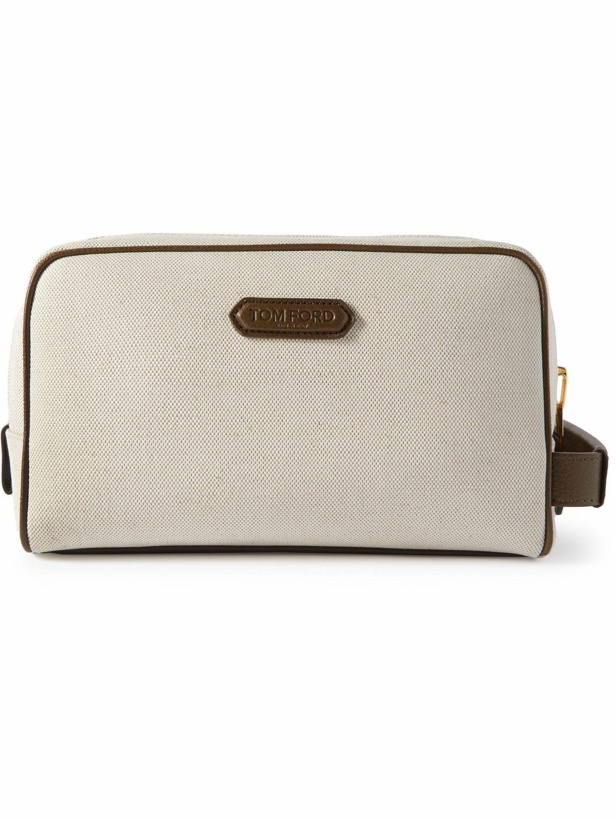 Photo: TOM FORD - Leather-Trimmed Canvas Wash Bag
