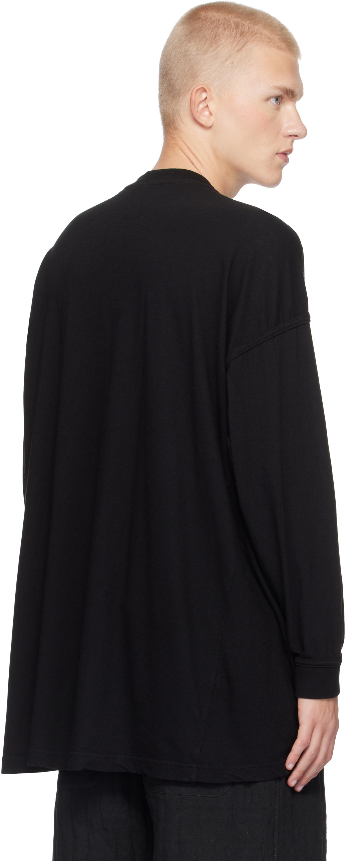 Jan-Jan Van Essche Black O-Project Cotton Wool T-shirt