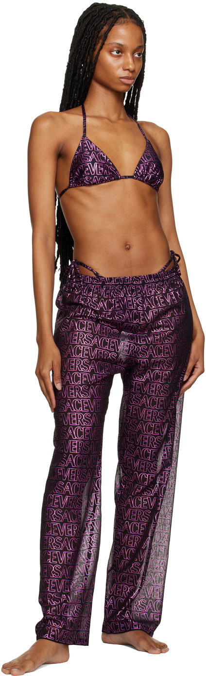 Versace Underwear Black Allover Cover Up