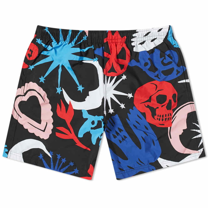 Photo: Alexander McQueen Graffiti Print Swim Short