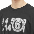 Maison Margiela Men's Number Logo Mock Neck Long Sleeve T-Shirt in Black