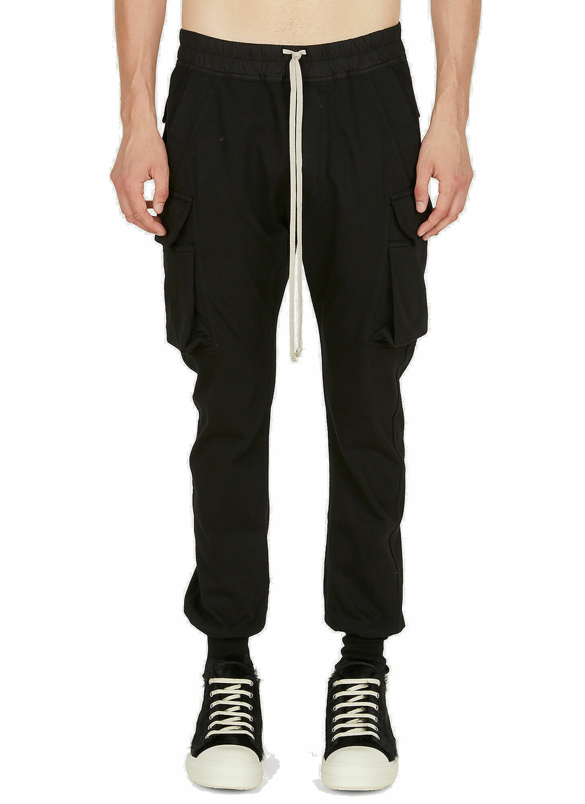 Fogachine Cargo Track Pants in Black Rick Owens Drkshdw