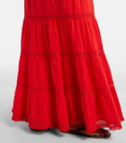 Melissa Odabash Marley crochet-trimmed cotton maxi skirt