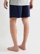 Nike Training - Straight-Leg Cotton-Blend Therma-FIT Shorts - Blue