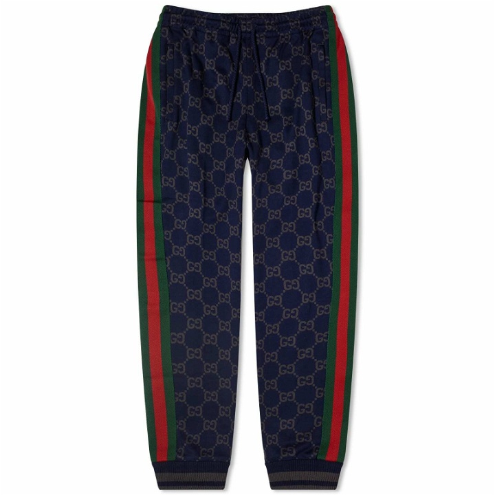 Photo: Gucci Men's GG Jersey Track Pants in Navy