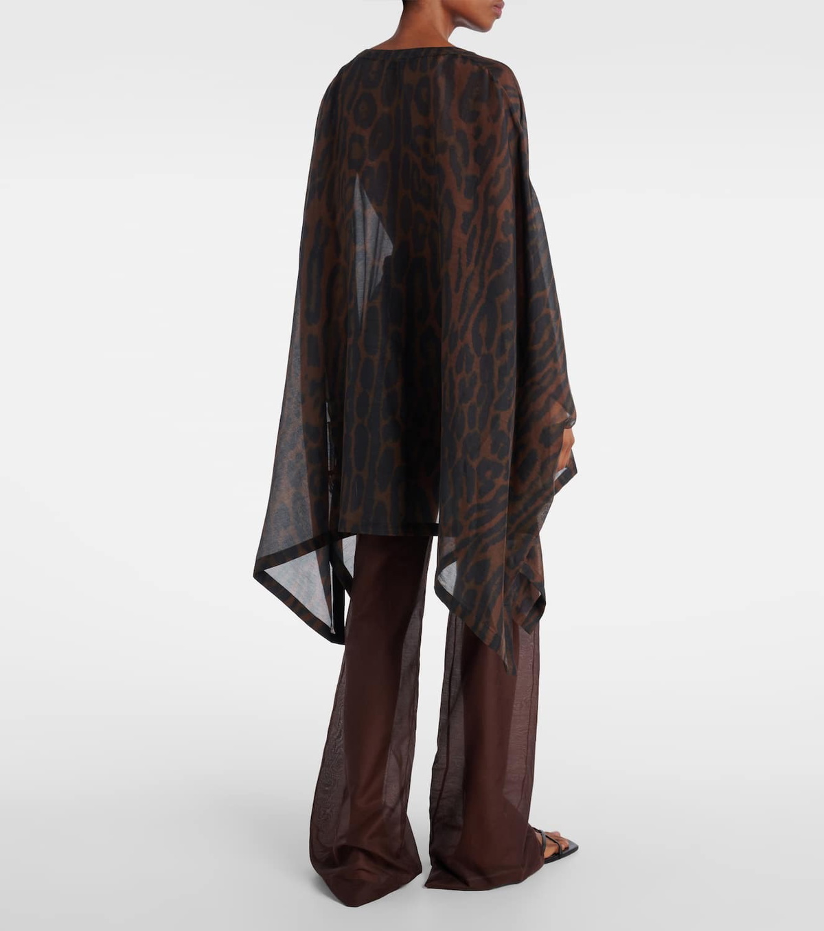 Tom Ford Leopard-print cotton and silk kaftan
