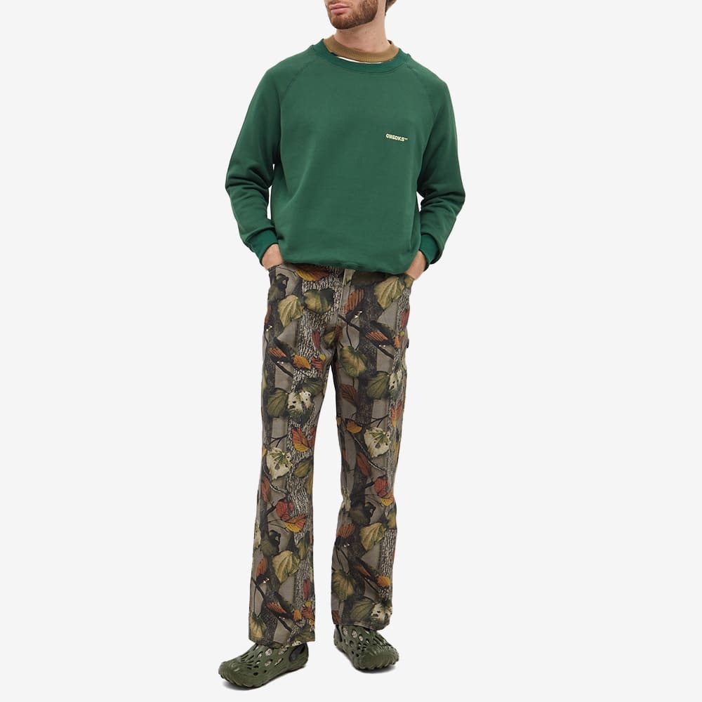 Checks Downtown Men's Classic Crew Neck Sweat in Bottle Green