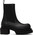 Rick Owens Black Temple Beatle Bogun Chelsea Boots