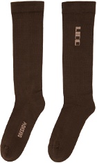Rick Owens DRKSHDW Brown 'Lido' Socks