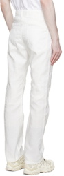 Kanghyuk White Polyester Trousers