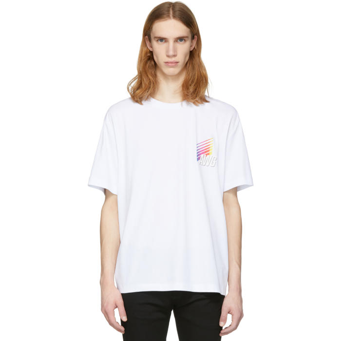 【関税&送料込】Alexander Wang White Cotton T-Shirt Scoop Neck Ribbed Cotton Tee in WHITE | alexanderwang®