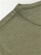 Officine Générale - Slub Cotton-Blend Jersey T-Shirt - Green