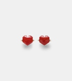 Aliita Corazón Mini 9kt and 18kt gold earrings with coral