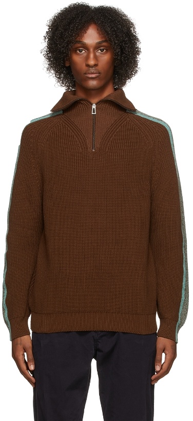 Photo: PS by Paul Smith Brown Pullover Sweater