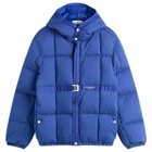 Stone Island Men's Marina Cotton Nylon Tela Down Jacket in Bright Blue