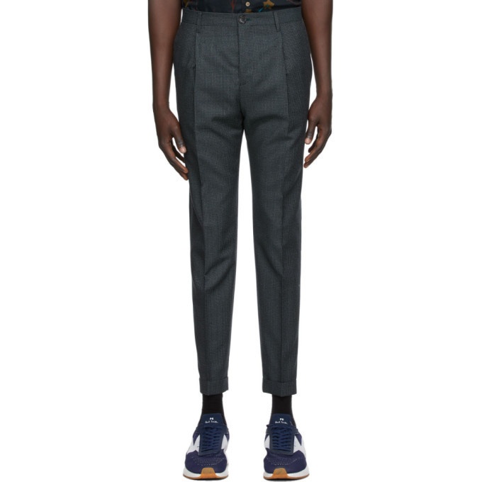 Photo: PS by Paul Smith Navy Check Trousers