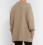 Maison Margiela - Oversized Donegal Wool-Blend Sweater - Brown