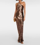The Sei One-shoulder silk velvet gown