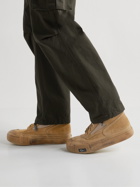 Visvim - Tesota '91 Folk Distressed Suede and Cotton-Canvas Boots - Neutrals
