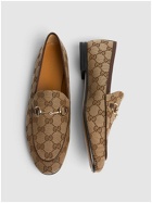 GUCCI 10mm New Jordaan Canvas Loafers