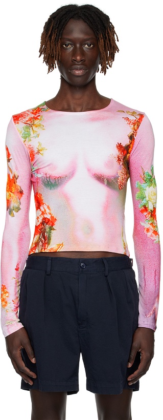 Photo: Jean Paul Gaultier Pink Body Long Sleeve T-Shirt