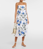 Juliet Dunn Floral cotton midi dress