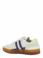 Lanvin clay White Sneaker With Mesh Inserts And Side Striped Detail In Leather Unisex