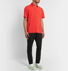 Adidas Golf - adiPure Premium Performance Striped Stretch-Jersey Golf Polo Shirt - Red