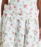 Shushu/Tong Floral pleated miniskirt
