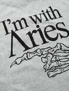 Aries - Logo-Print Cotton-Jersey T-Shirt - Gray