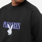 Pleasures Men's Bunny Logo Crew Sweat in Black