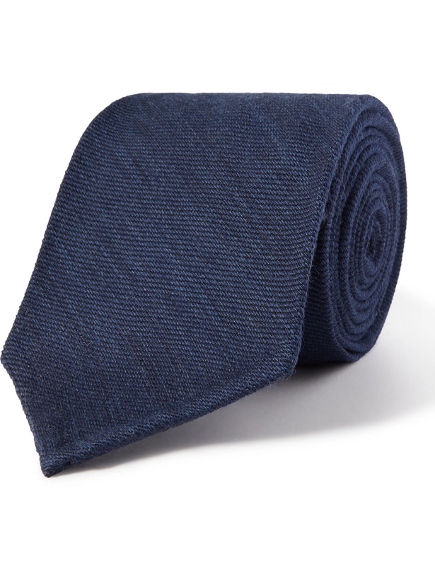 Photo: RUBINACCI - 7cm Wool and Silk-Blend Tie - Blue