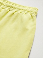 Ninety Percent - Wide-Leg Organic Cotton-Jersey Drawstring Shorts - Yellow