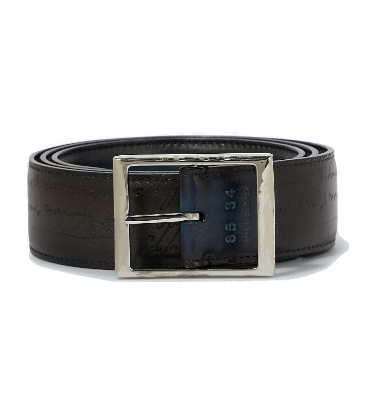 Photo: Berluti Classic Scritto reversible leather belt