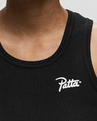 Patta Cropped Waffle Tank Top Black - Womens - Tops & Tanks