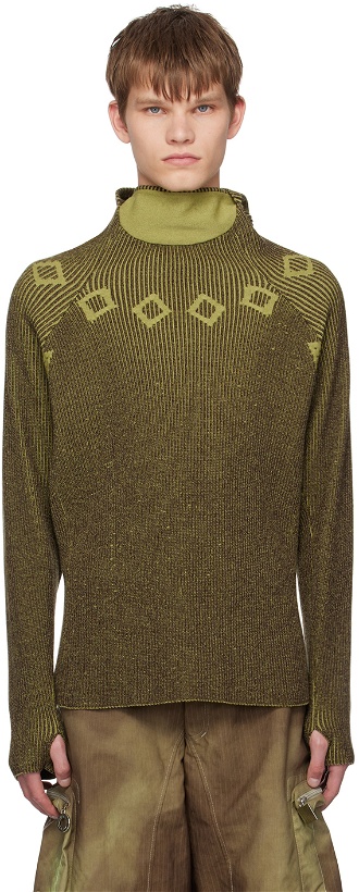 Photo: Charlie Constantinou SSENSE Exclusive Green 66°North Edition Sweater