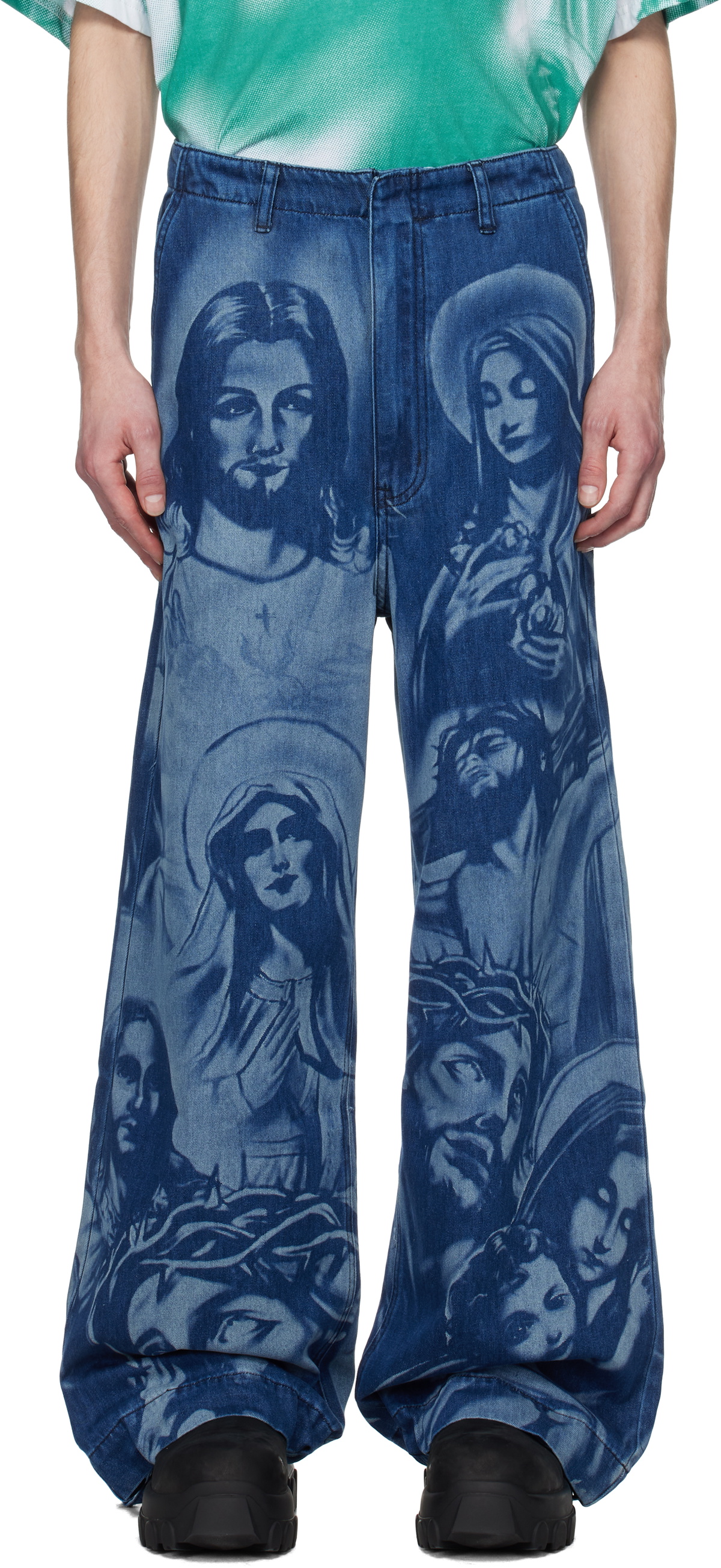 Gerrit Jacob Blue Wide-Leg Jeans