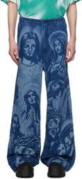 Gerrit Jacob Blue Wide-Leg Jeans