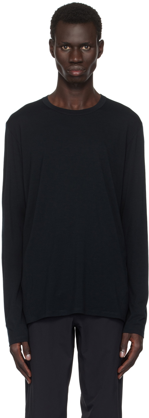 Veilance Black Frame Crew Neck Long Sleeve T-shirt