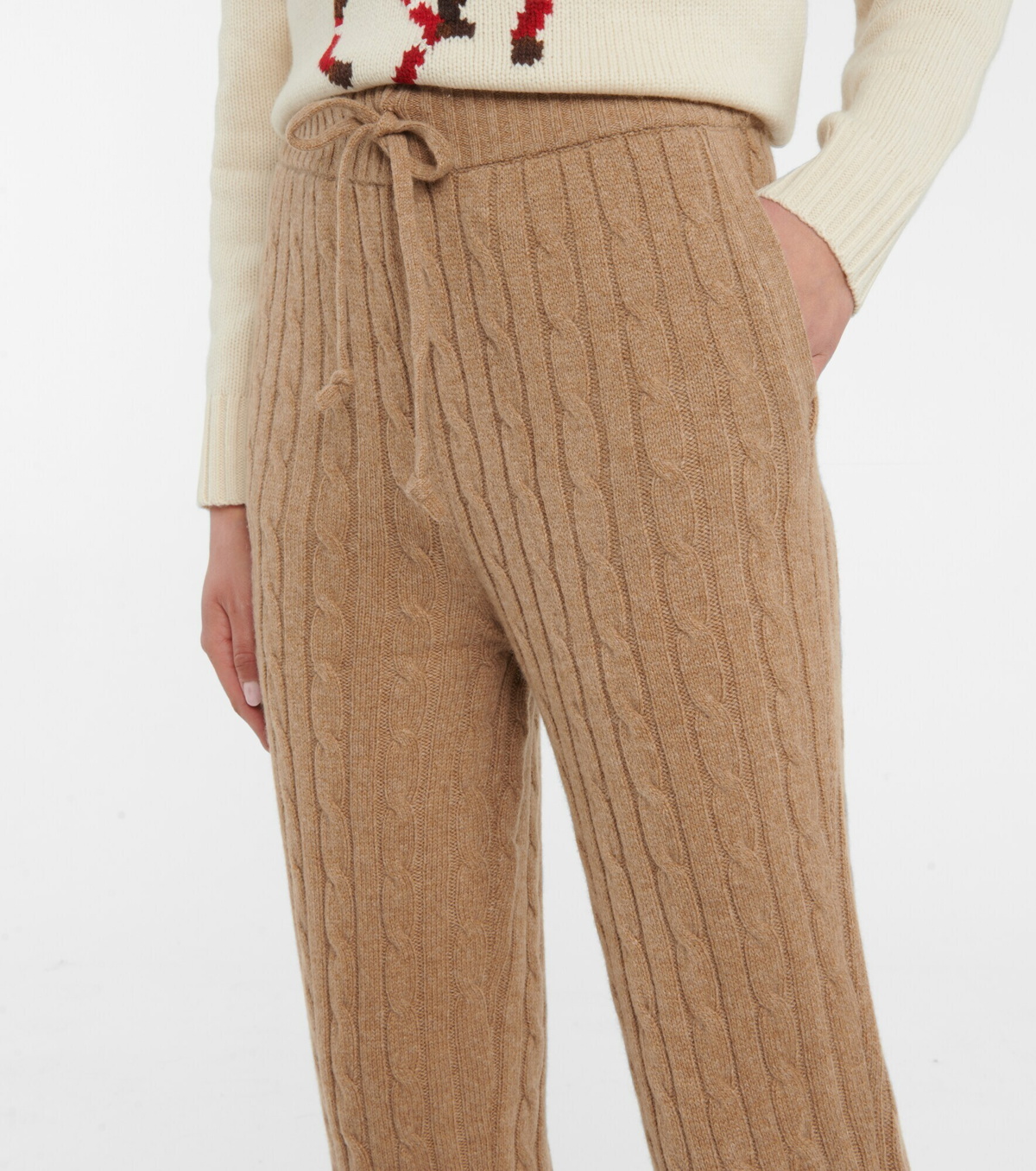 Lauren Ralph Lauren Womens Cable-Knit Jogger Pants