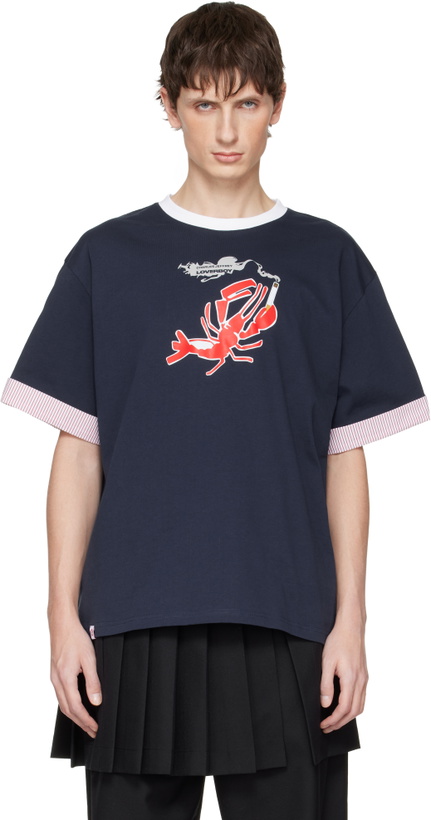 Photo: Charles Jeffrey LOVERBOY Navy Turn Up T-shirt