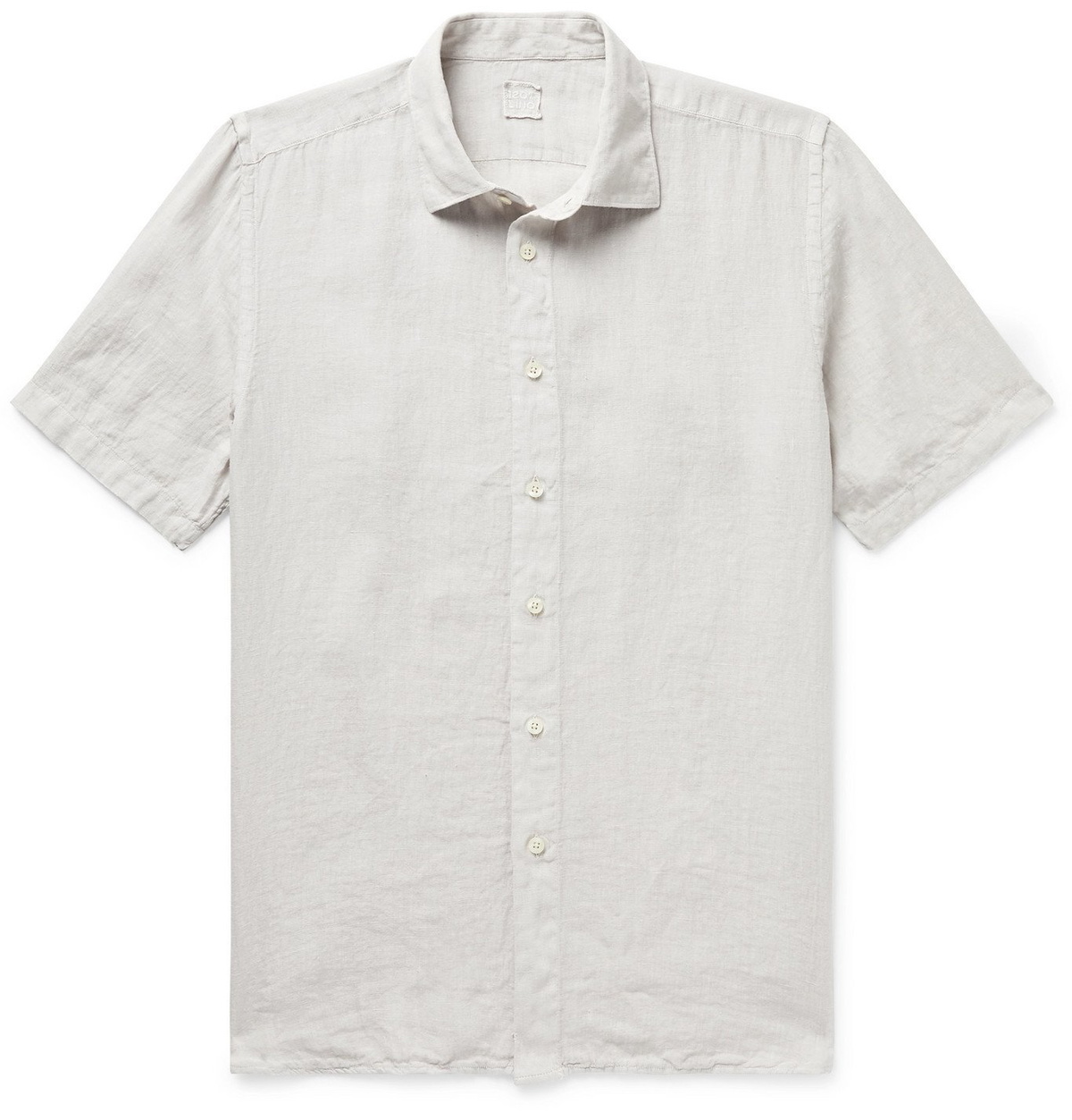 120% - Garment-Dyed Linen Shirt - Gray 120%