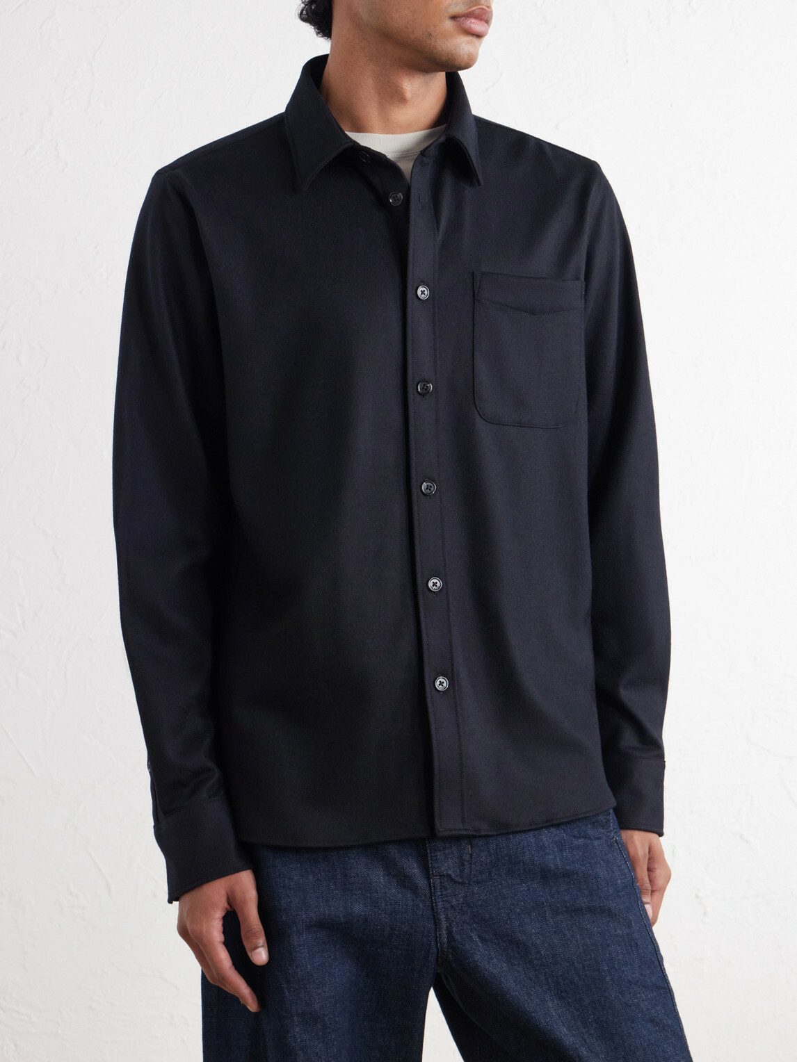 Rag & Bone - Wool-Blend Flannel Overshirt - Black