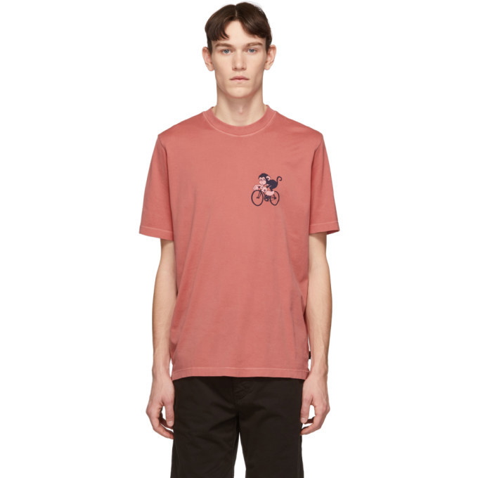 Photo: PS by Paul Smith Pink Cycling Monkey T-Shirt