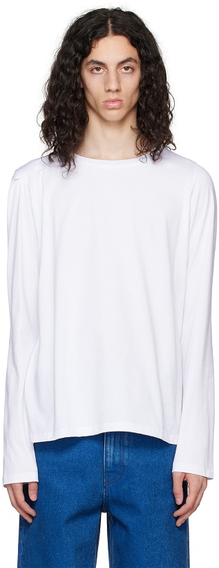Photo: Marina Yee White Deconstructed Long Sleeve T-Shirt
