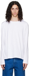 Marina Yee White Deconstructed Long Sleeve T-Shirt