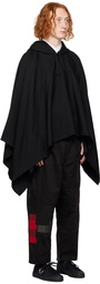 Comme des Garçons Homme Deux Black Asymmetric Hem Hoodie