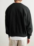 Acne Studios - Appliquéd Cotton-Jersey Sweatshirt - Black