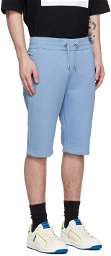 Balmain Blue Flocked Shorts